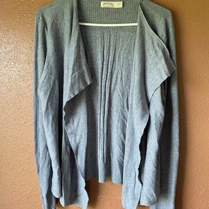 Faded Glory Open-Front Gray Cardigan